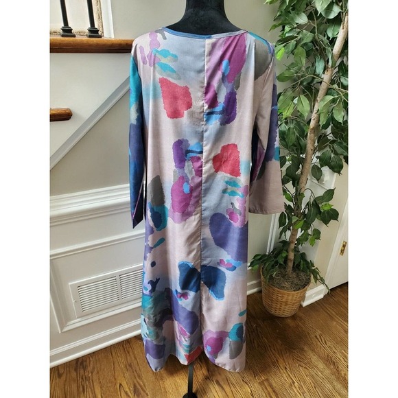 SHEIN Women Multicolor Polyester Round Neck Long Sleeve Maxi Dress Size X-Large - Picture 8 of 11